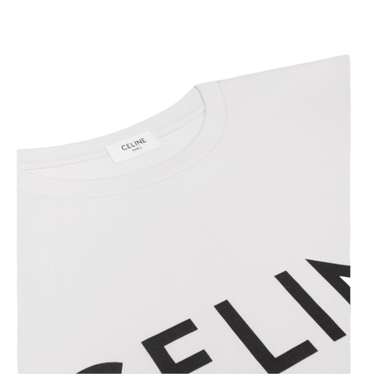 Celine Women Loose T-Shirt In Cotton Jersey with white logo Celine Women Loose T-Shirt In Cotton Jersey with white logo