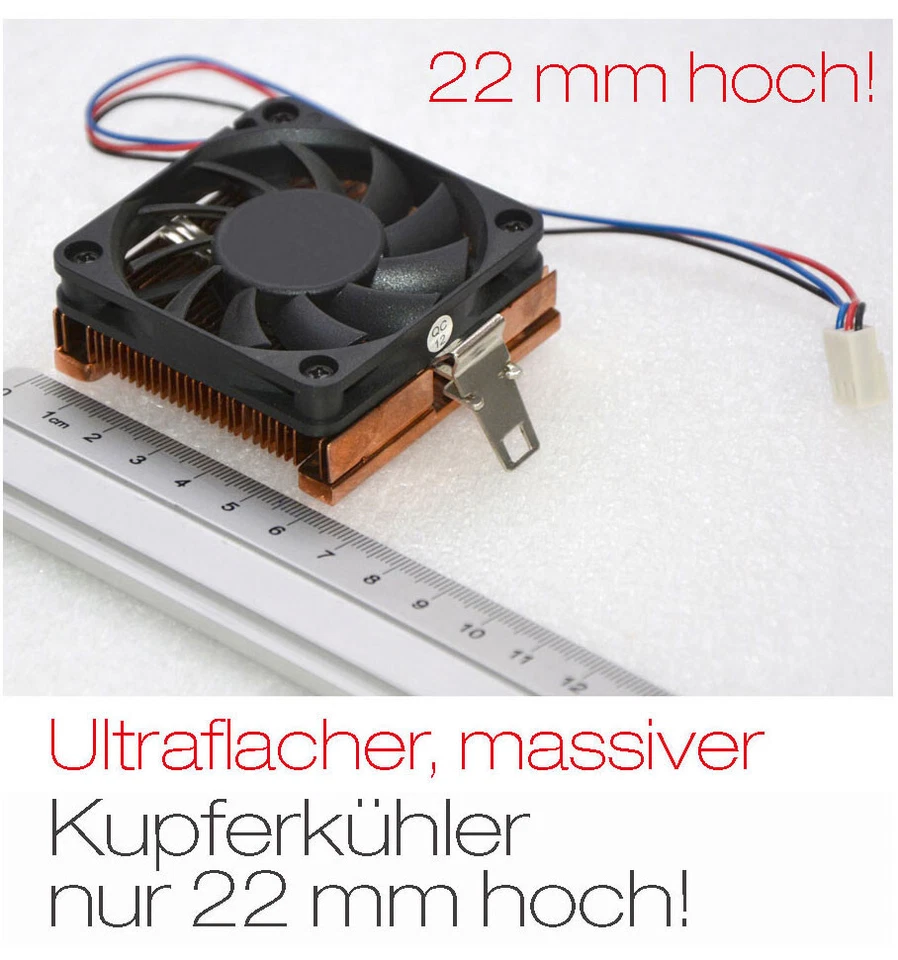 60x60mm MASSIVER KUPFERKÜHLER COOPER COOLER SOCKET 370 PENTIUM III ULTRAFLACH 98 - Image 3 of 3