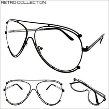 CLASSIC EXAGGERATED Vintage 80s RETRO Style Clear Lens EYE GLASSES Fashion Frame