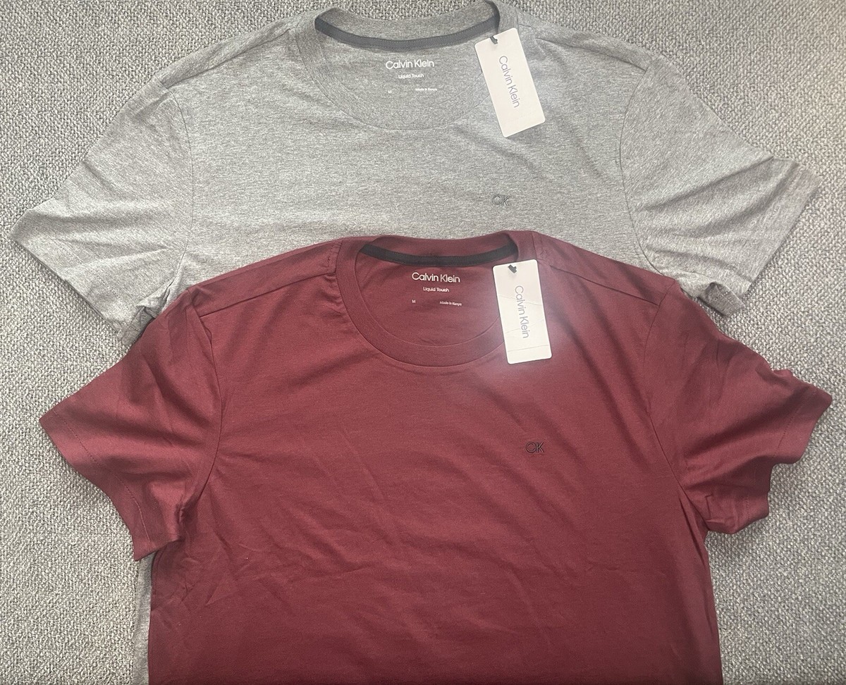 Calvin Klein Men's Pack T-Shirts Burgundy Gray NWT Medium or Small