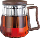Glass Tea Cup with Infuser and Lid, 17Oz Borosilicate Glass Mug, Glass Tea Cup