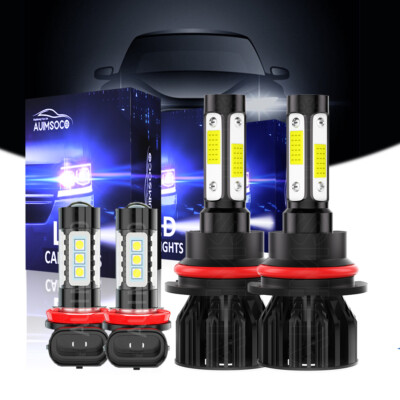 For Mitsubishi Mirage G4 SE Sedan 4-Door 2017-2020 LED Headlight Fog Light Bulbs