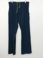 Lululemon Men Yoga Pant SZ L Workout Navy Blue Pockets Knit Drawstring Vintage