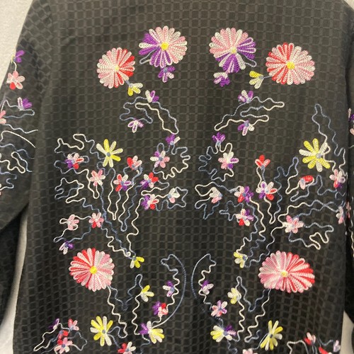 Drapers & Damons Embroidered Jacket Womens XL Asian Collar Floral Artsy Spring - Picture 16 of 17