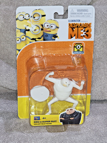 Despicable Me 3 DRU in White Super Suit Mini Figure! Thinkway GRU's Brother!