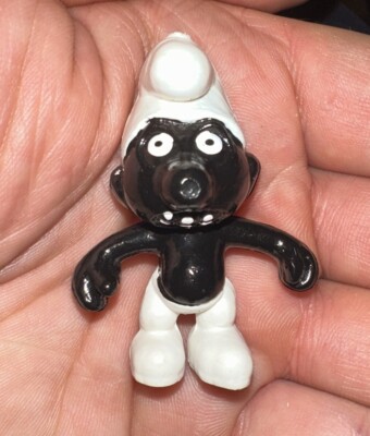 Black Schlumpf Angry Peyo W.Germany Fake Version Sehr Selten. Schwarze Augen / Zähne