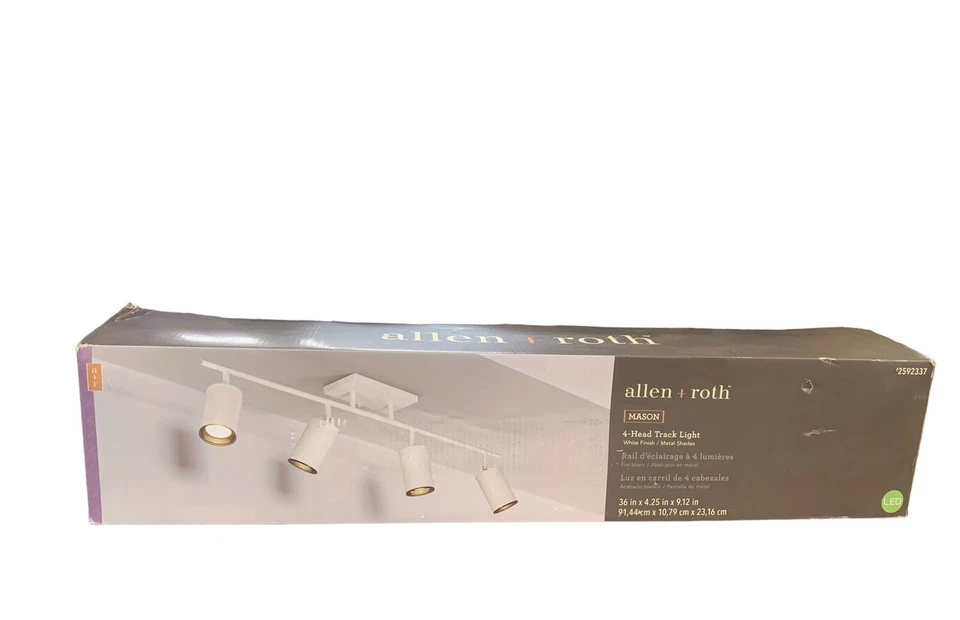 allen + roth, "Mason" 36-in White Dimmable LED Traditional Track - Image 2 of 3