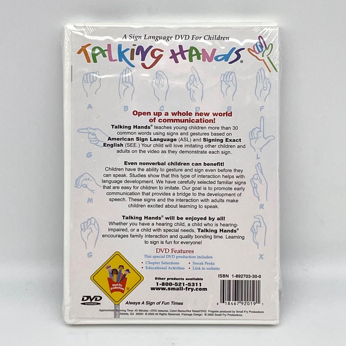 Talking Hands: A Sign Language DVD For Children - NEW Sealed