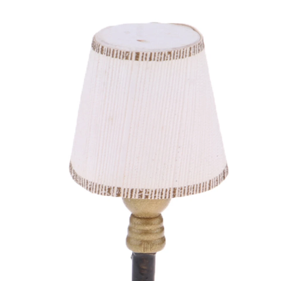 1:12 Mobili per casa delle bambole Paralume bianco Lampada da terra Modello - Immagine 2 di 4