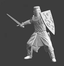 Northern Crusades Miniatures Medieval Folkunga Crusader Knight 28 32 35 40 54mm