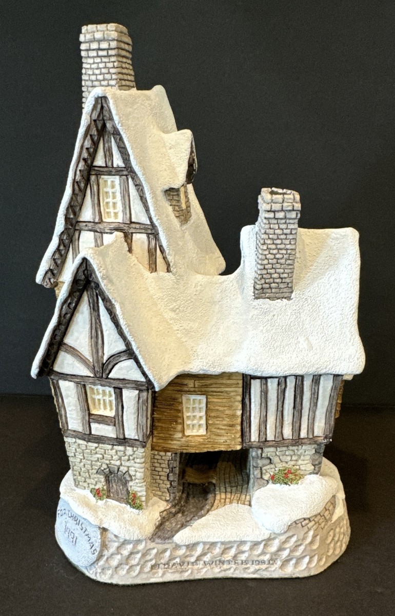 美品 David Winter 1991 クリスマス限定 フレッドの家 英国製 David Winter Fred's House Special Christmas 1991 Great Britain
