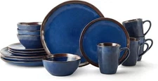 Mikasa Talia 16 Piece Dinnerware Set, Service For (set of 4), Blue