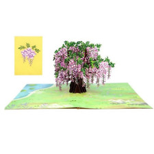 BIGLIETTO ORIGAMI - 19X14CM - GLICINE KP057 - ORIGAMO