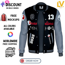 Varsity Letterman Jacket Personalizable for Men Women and Kids Football Baseball