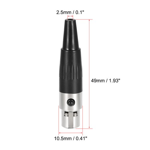 3Pcs Mini 3-Broche XLR Femelle Connecteur Adaptateur Microphone Prise Audio - Photo 2/4