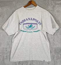 Vintage Gear For Sport Gray Mens Large Indianapolis Sail Graphic USA Made