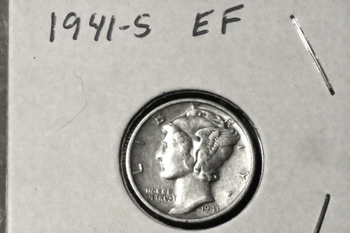 1941 S Mercury Dime   90% Silver Extra Fine XF