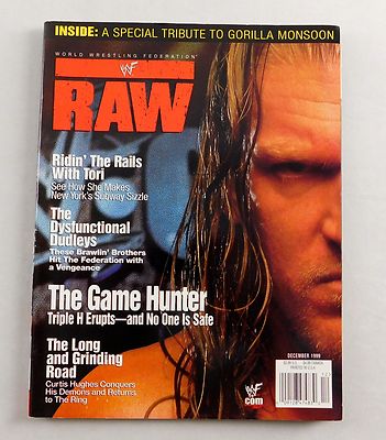 HHH December 1999 2 Sided Tori Poster WWE WWF RAW Wrestling Magazine