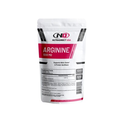 NutraDirect L-Arginine 1000mg Tablets - 500 Tablets   EXP: MAY 2027