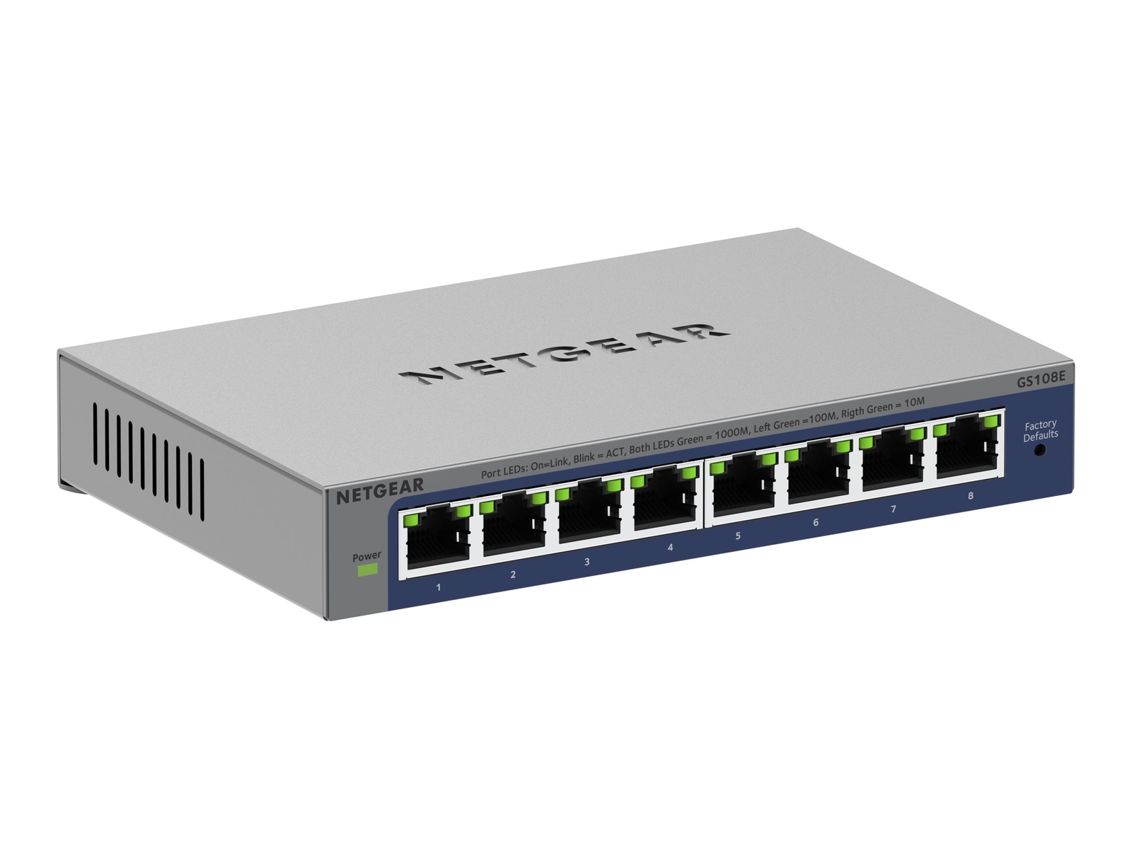 Netgear 8PT GIGABIT PLUS SWITCH GS108E Interruttore Interruttore GS108E-400EUS