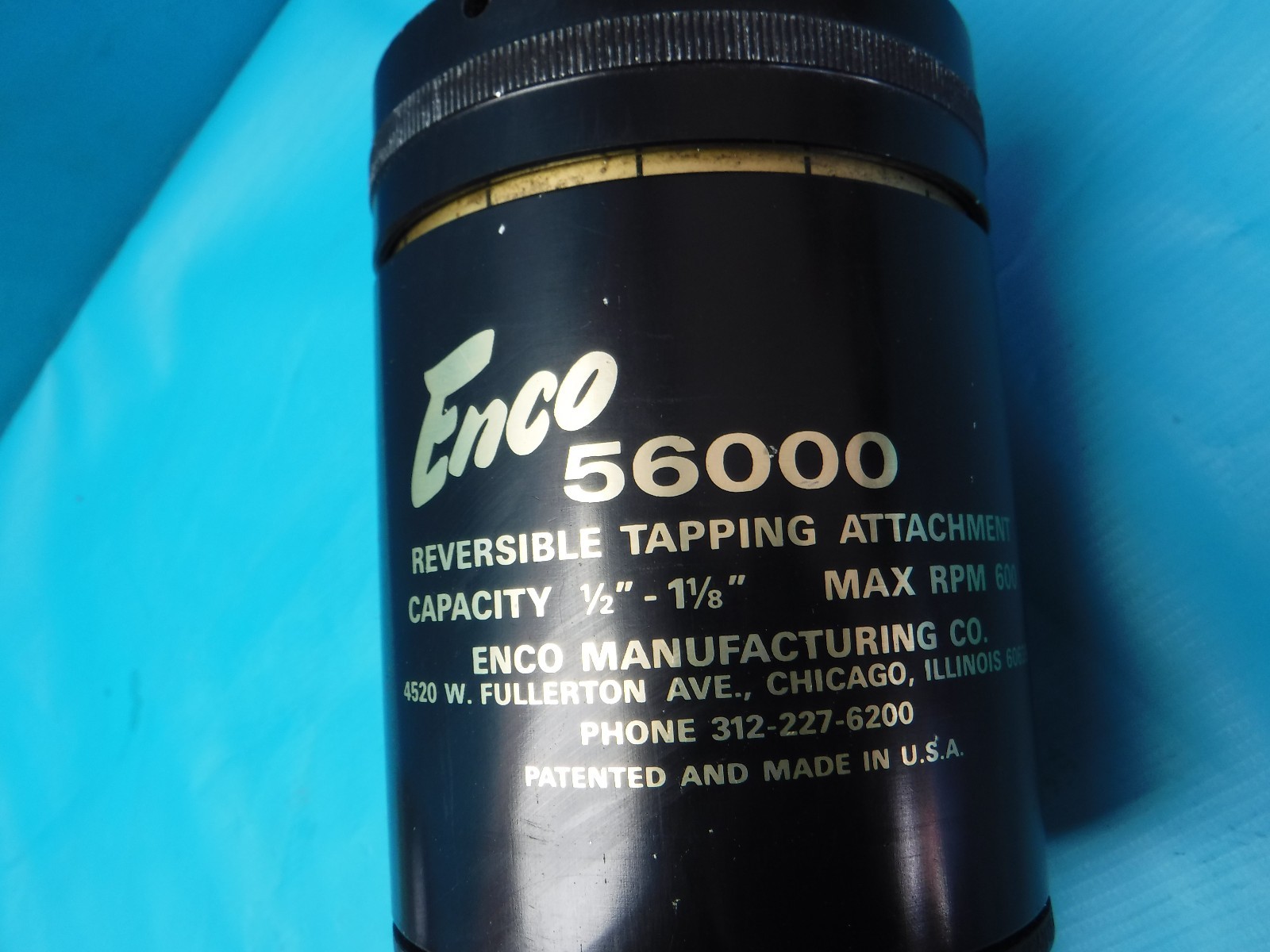 USED ENCO REVERSIBLE TAPPING ATTACHMENT 56000 WITH MORSE TAPPER SHANK