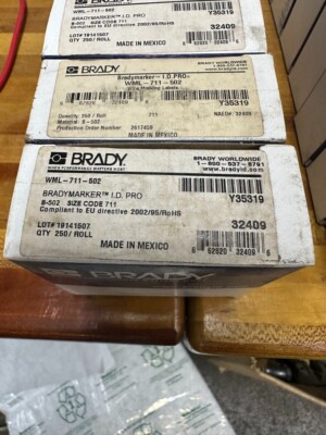 (1) Brady WML-711-502 WIRE MARKING LABELS - W73