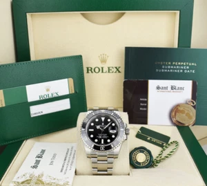 ROLEX - 40mm Stainless Steel SUBMARINER Black Dial w/ CARD 116610 - SANT BLANC