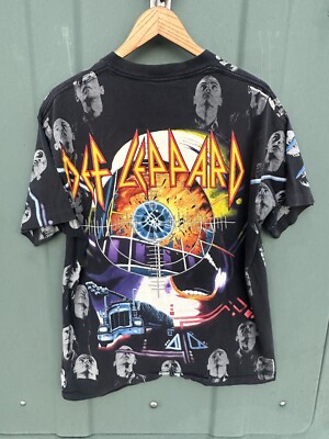 Vintage Def Leppard Shirt AOP 1992 All Over Print AOP Hysteria