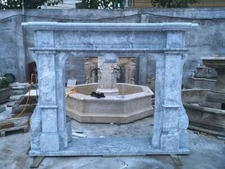 BEAUTIFUL EUROPEAN DESIGN HAND CARVED MARBLE  ESTATE FIREPLACE MANTEL - CCM10