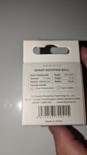 Pet Gravity Smart rollender Ball für Katzen, Kätzchen und kleine Hunde in Rosa. - Bild 5 von 6