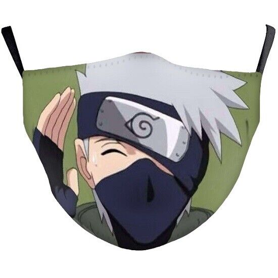 Naruto Kakashi Kunai Anime Face Mask