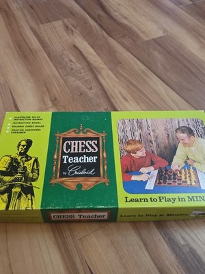 Vintage 1970''s Chess Teacher by Crisloid Game Chess Set Complete Great Shape