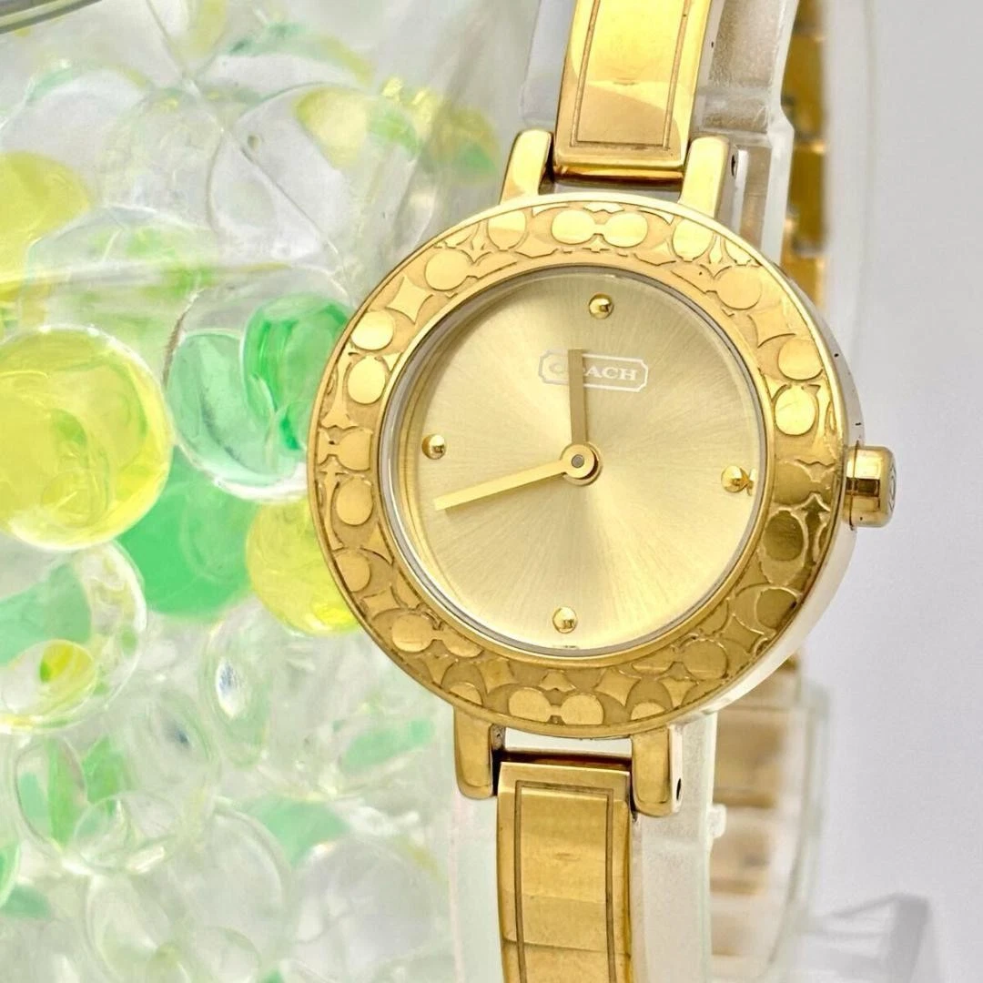 Orologio Coach Signature Donna Bracciale Oro Quarzo Usatoria Batteriata