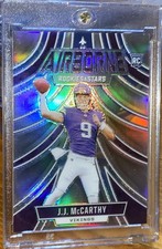 2024 Panini Rookies And Stars Football J.J. McCarthy Airborne Silver (RC) Prizm