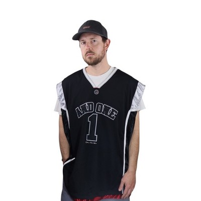 Vintage And1 Basketball Dazzle Jersey Mens 4XL Black Silver Mix Tape Streetwear