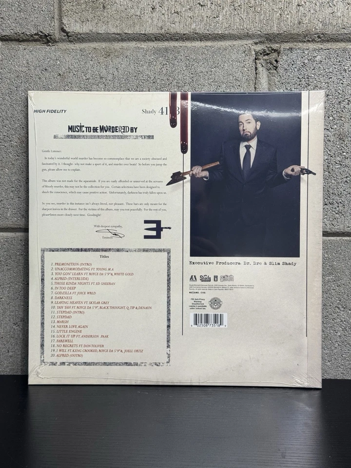 Eminem - музыка быть убит редкая красный черный брызги винил совершенно новый запечатанный - Изображение 2 из 4