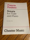 Francis Poulenc Sonata for Flute and Piano 1994 New many available ship tomorrow
