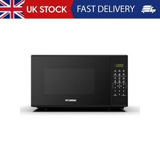 Hyundai 800W 20L Black Digital Microwave, Stainless Steel Interior, 11 Power Lev