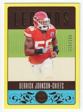 2023 Panini Legacy Derrick Johnson Yellow Parallel /150 #113 Kansas City Chiefs