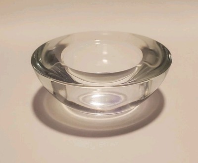 Vintage IKEA Tealight Candle Holder Salt Shaker  Transparent Dense Glass