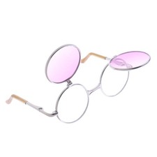 1/6 blythe puppen doppelt gefaltet gl&auml;ser sonnenbrille lila gradientenlinse
