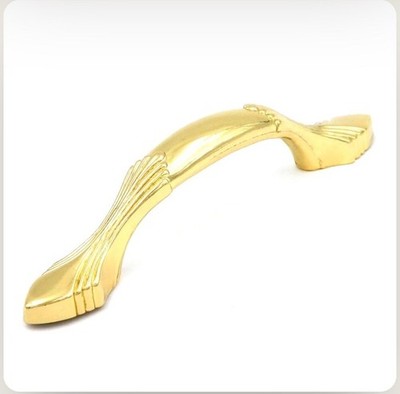 Hickory Hardware Eclipse Cabinet Handles Set Of 5 Ultra Brass Finish 3  OC 76mm 