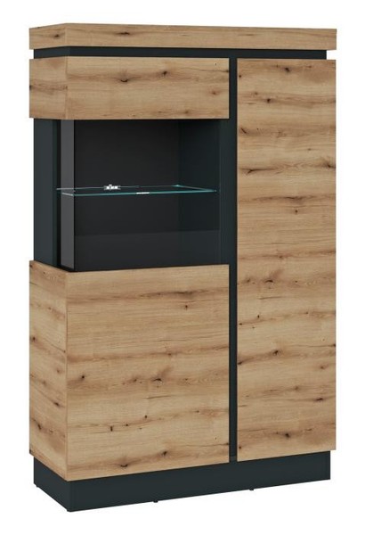 Vitrine Wohnzimmer Vitrinenschrank WohnzimmermöBel Glasvitrine Corte Evoke Eiche-image