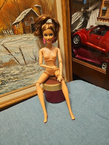 Nude 2909 Hybrid Barbie Doll & BROWN Hair, Made to Move Body, Mattel See - Picture 11 of 24