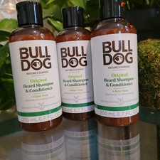 Bull Dog Original Beard Shampoo  Conditioner  Aloe Vera Wash Cleanser Gel 3 Pk