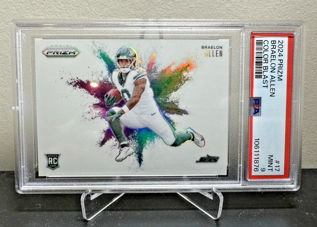 Braelon Allen Color Blast Rookie SSP PSA 9 MINT 2024 Panini Prizm