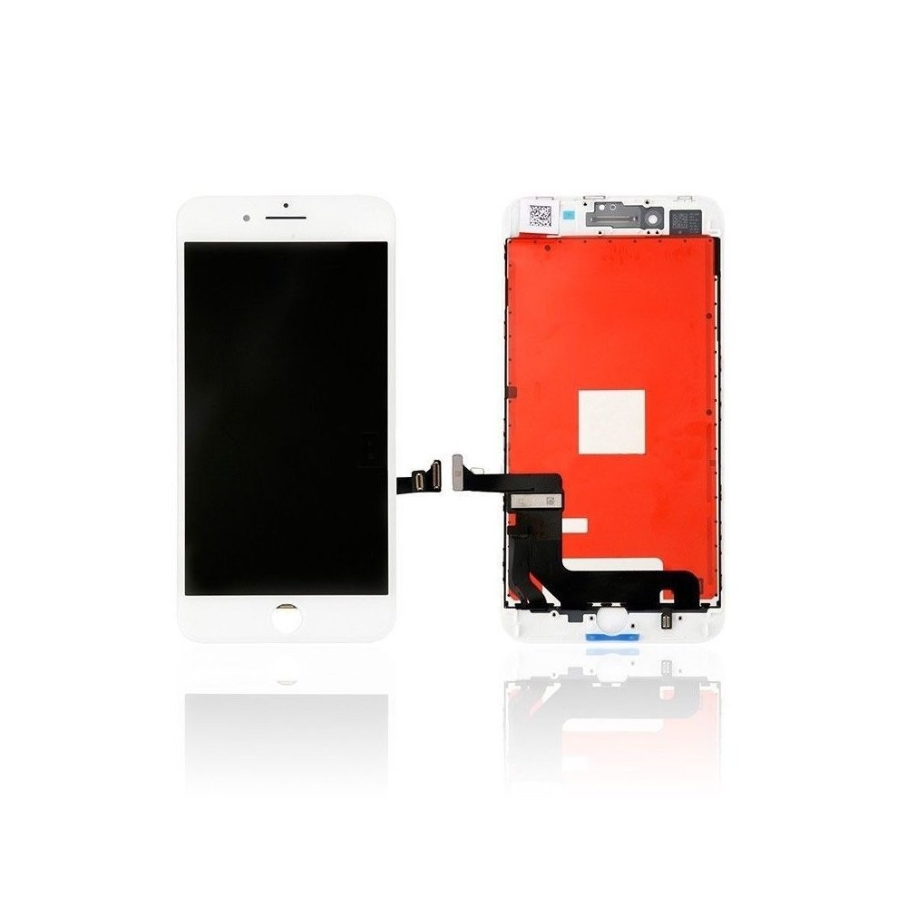Écran LCD pour iPhone 8 Plus Blanc Haute Résolution avec Kit de Montage Complet sur Châssis