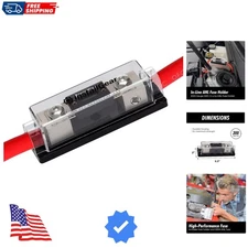 Fuse Block with ANL Fuse Holder and Clear Cover - 300Amp Fuses for Secure Cir...