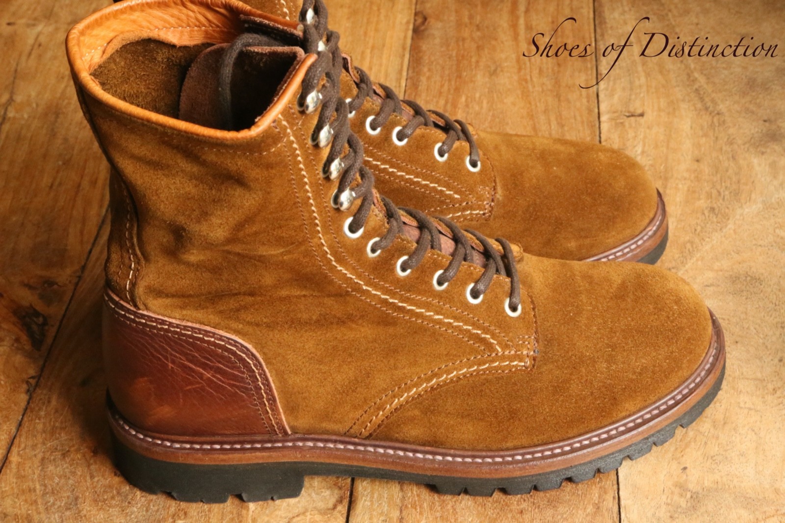Belstaff Brown Leather Suede Lace Up Boots Shoes Men's UK 8 US 9 image 3
