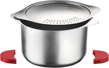 Prima Collection, Pentola Cuocipasta in Acciaio Inox Nichel Free, Con Presine in